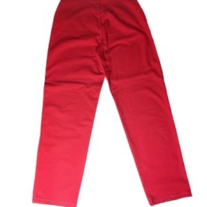 Vintage Sz 13 Red Jeans High-rise Tapered Boot Cut Pockets Western Rodeo Cowgirl